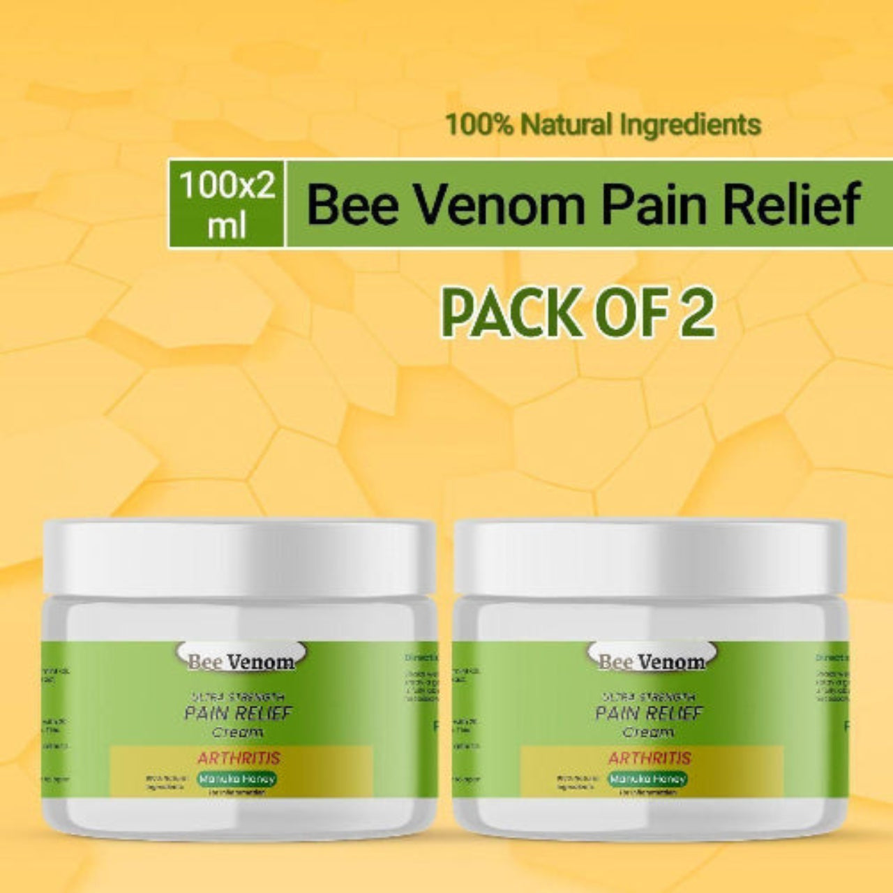 Bee Venom Premium Pain Relief Cream (Buy 1 & Get 1 Free)