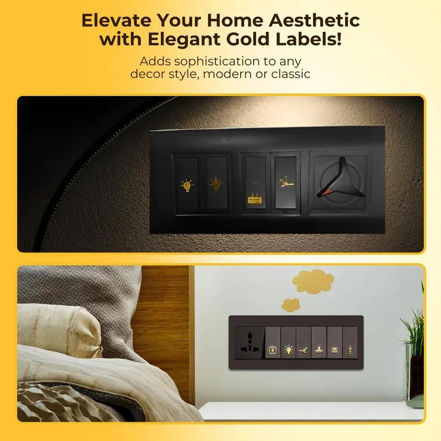 Gold Switch Stickers (16 carat finish)