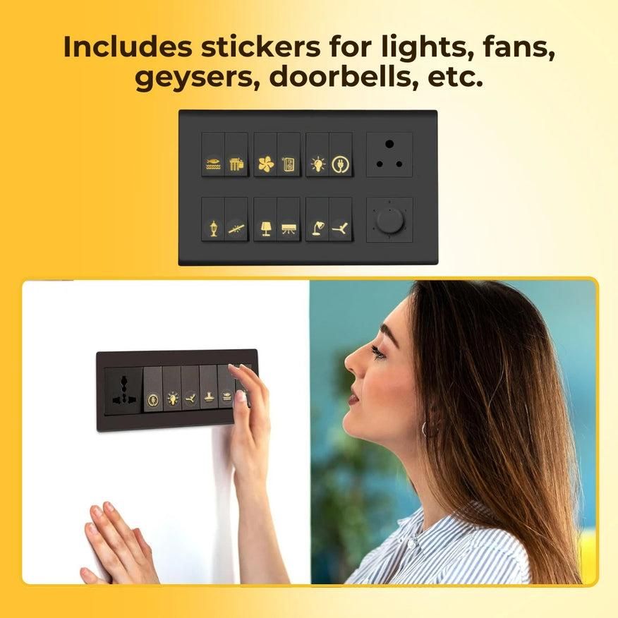 Gold Switch Stickers (16 carat finish)